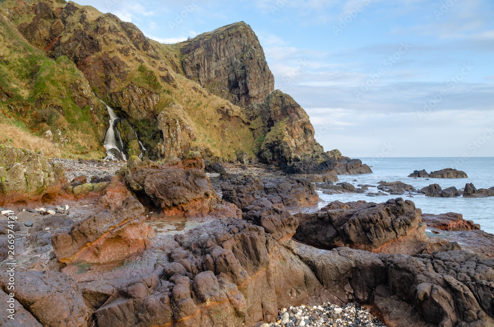 The Gobbins is a cliff-face path etched out along the dramatic shoreline of Islandmagee, County Antrim, Northern Ireland along the Causeway Coast.  It was the brain-child of an Irish railway engineer 