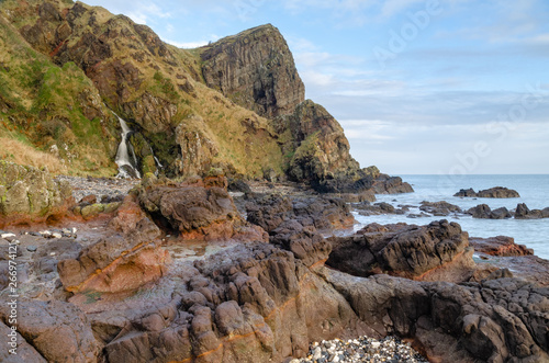 The Gobbins is a cliff-face path etched out along the dramatic shoreline of Islandmagee, County Antrim, Northern Ireland along the Causeway Coast. It was the brain-child of an Irish railway engineer 