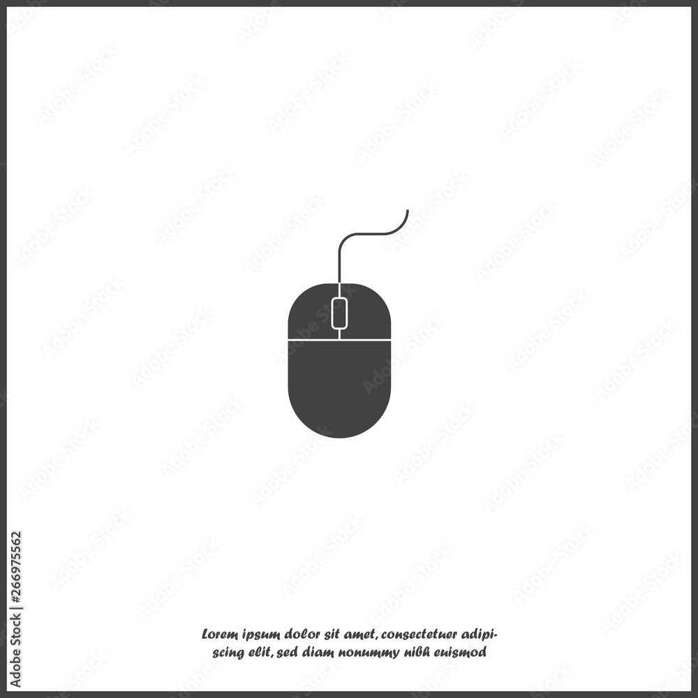 Vector illustration of computer mouse on white isolated background. Vector illustration of computer mouse on white isolated background.