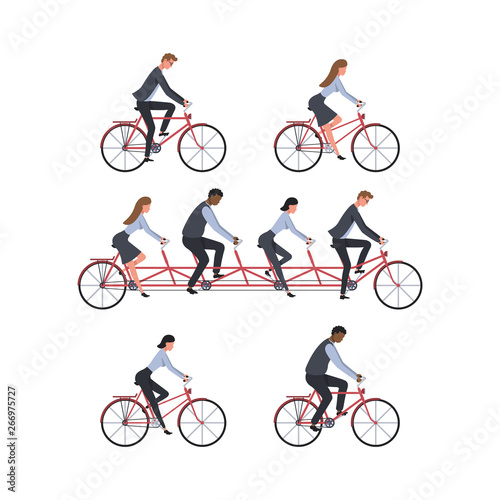 Business people on bike