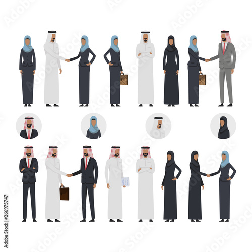 Muslim Arabic Business people