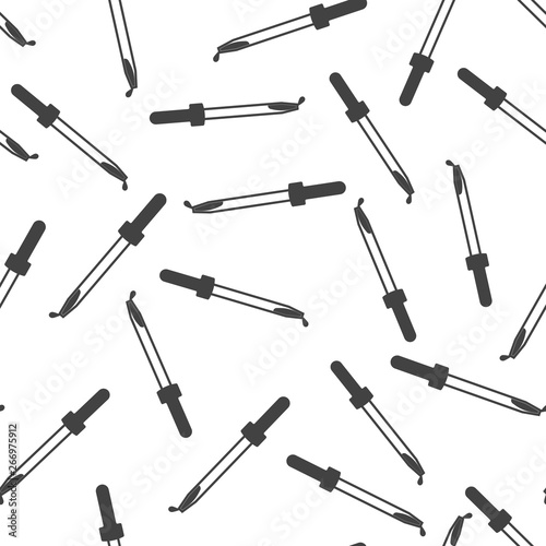 Vector image dropper seamless pattern on a white background.