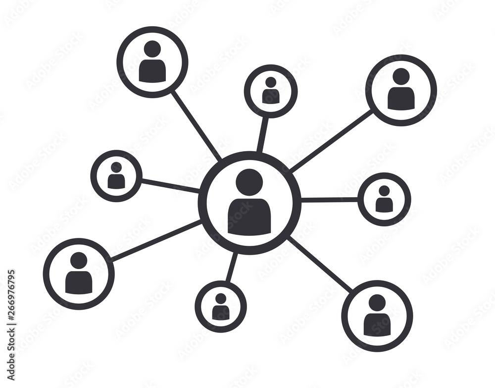 Networking social business communication concept icon symbol Networking social business communication concept icon symbol