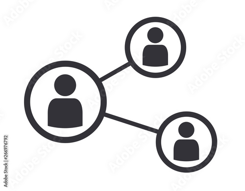 Networking business social connection icon vector illustration