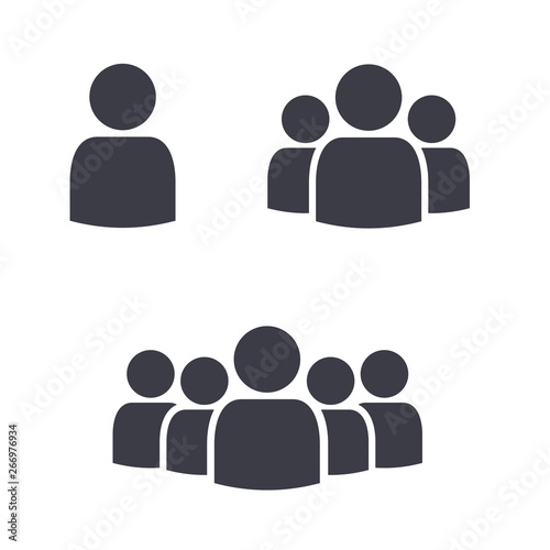 Team leader group of people crowd symbol icons