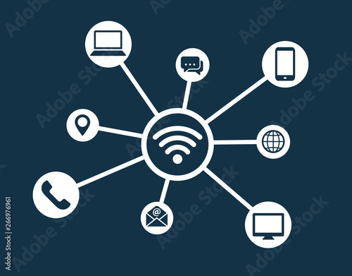Wifi network connection concept vector icon symbol
