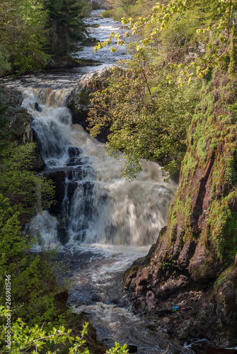 The Reekie Linn waterfall on the River Isla, Perthshire, Scotland