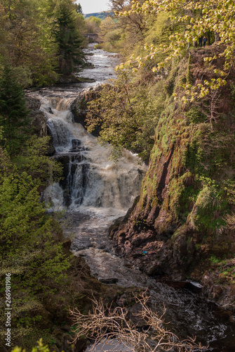 The Reekie Linn waterfall on the River Isla, Perthshire, Scotland