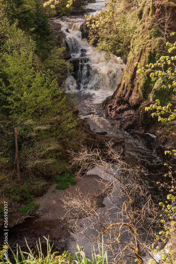 The Reekie Linn waterfall on the River Isla, Perthshire, Scotland The Reekie Linn waterfall on the River Isla, Perthshire, Scotland