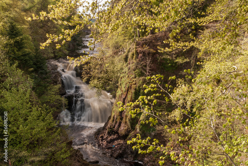 The Reekie Linn waterfall on the River Isla, Perthshire, Scotland