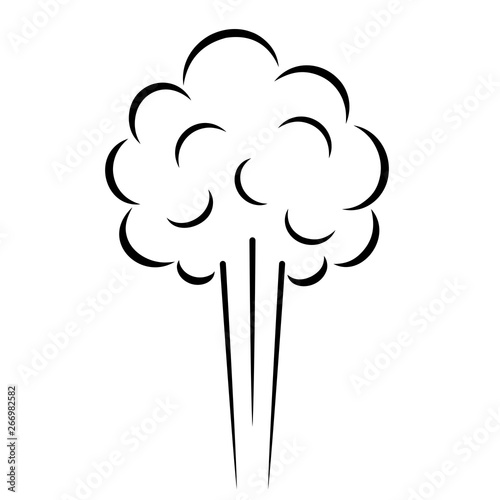 Steam cloud vector icon
