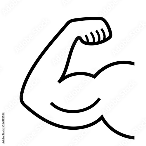 Biceps line vector icon
