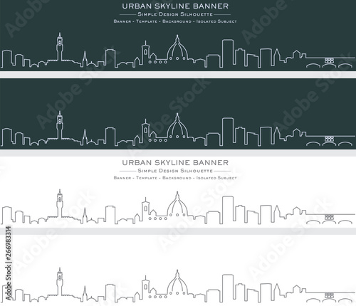 Florence Single Line Skyline Banner