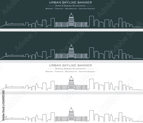Havana Single Line Skyline Banner