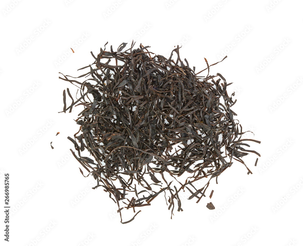 Fototapeta premium Arame. Dry seaweed isolated on white background. Sea vegetable.