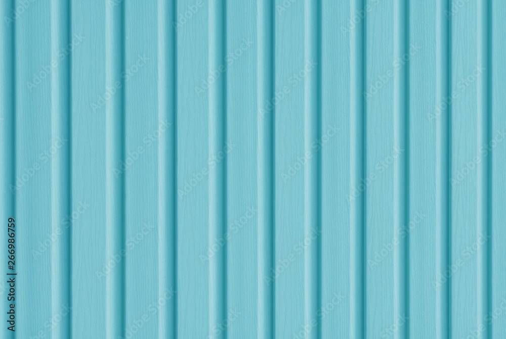 Element of the facade. Part of the facade decoration close-up. Facing material of buildings. Metal sheet roof. Vertical sheet. Blue color. Element of the facade. Part of the facade decoration close-up. Facing material of buildings. Metal sheet roof. Vertical sheet. Blue color.