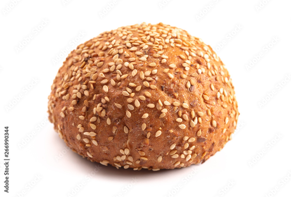 Sesame Seed Rolls on a White Background Sesame Seed Rolls on a White Background