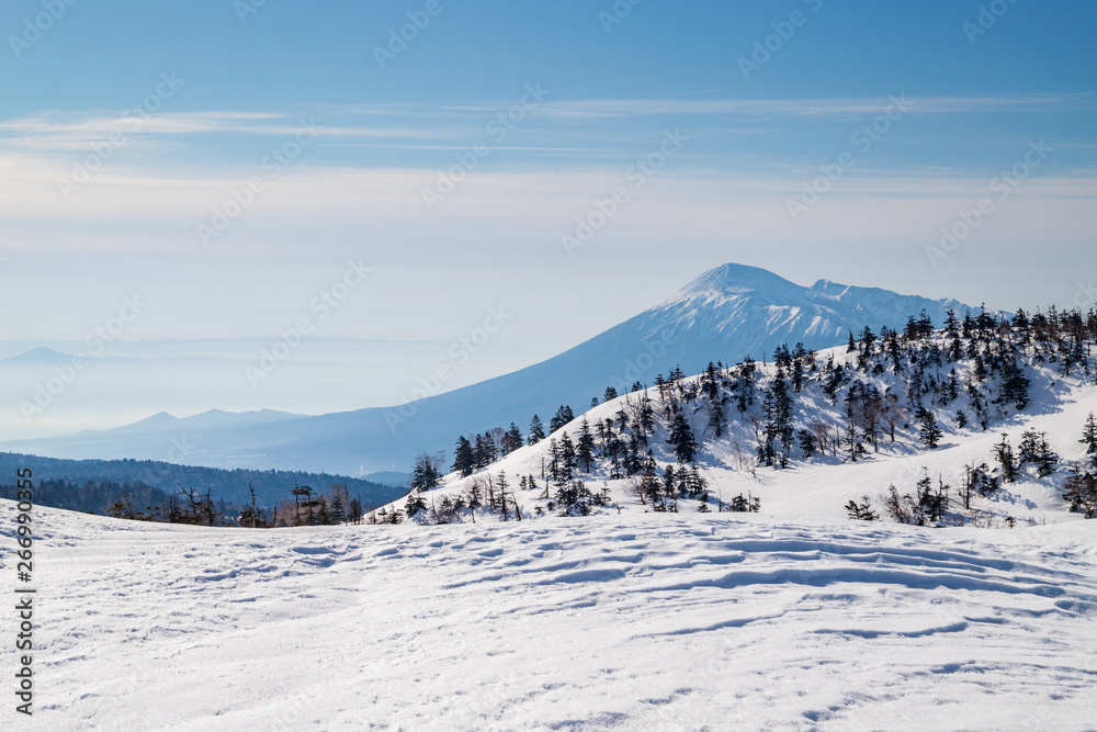 Obraz premium Snowy scenery of Hachimantai in Tohoku region