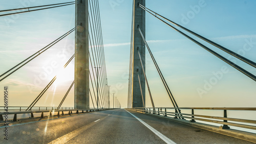 Driving a car over the oresund bridge