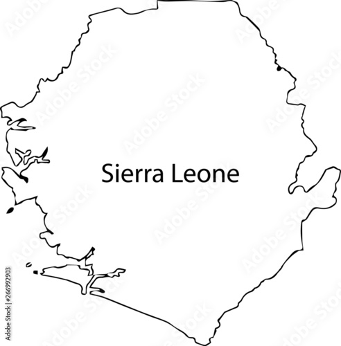 Siera Leone - High detailed outline map photo