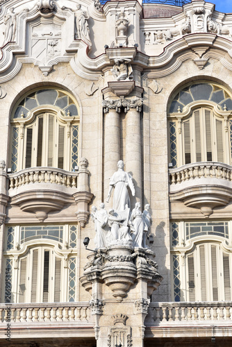 Photography Details from the Famous Great Theater building (Gran Teatro de La Habana) in old