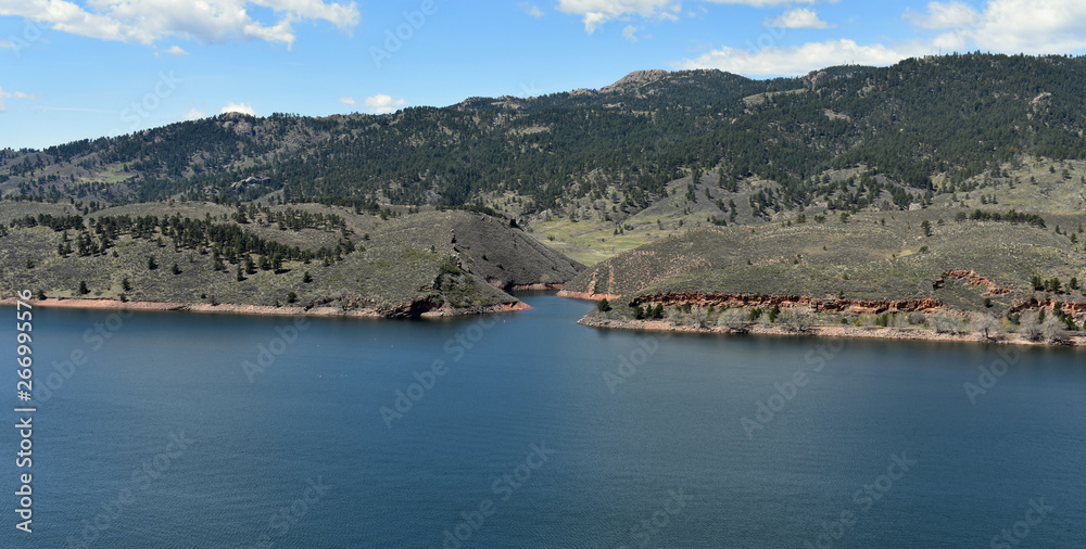 Landscape photo of a mountain lake