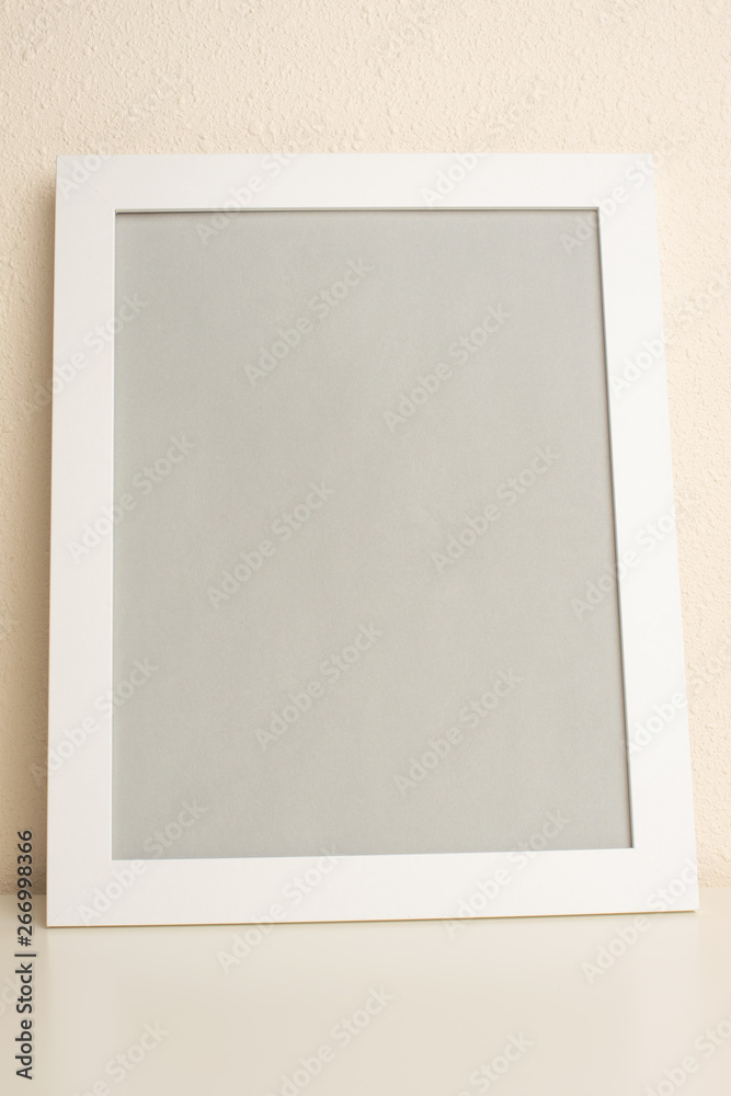 Fototapeta premium Empty frames for design, layout, with a gray background, minimalism