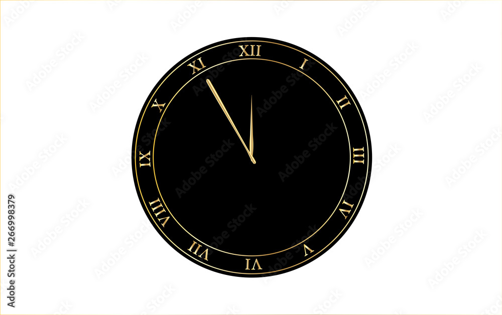 Retro clock with roman numerals vector illustration Retro clock with roman numerals vector illustration