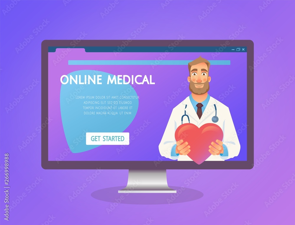 Online medicine concept