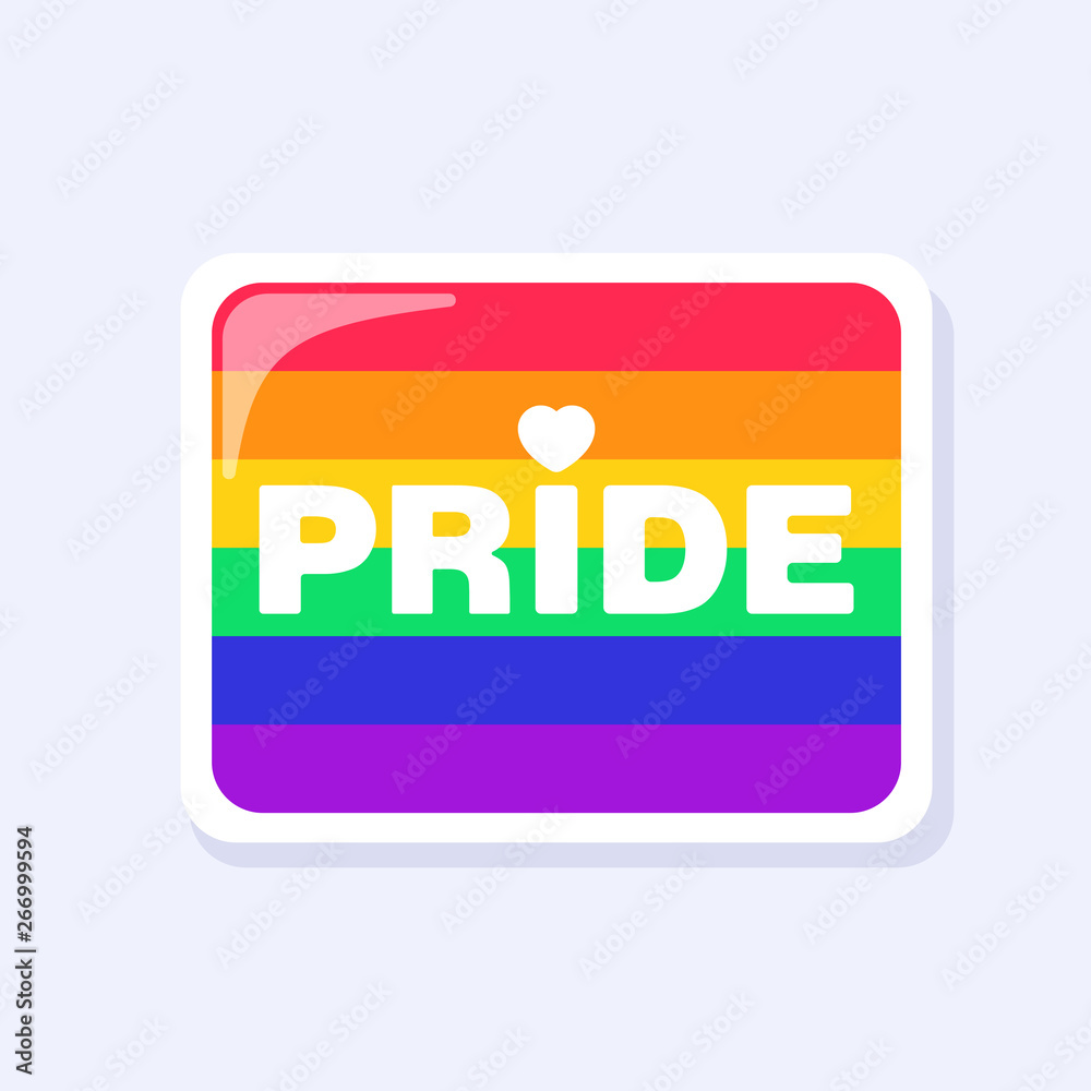 Pride Flag. LGBTQ+ related symbol in rainbow colors. Gay Pride. Raibow Community Pride Month. Love, Freedom, Support, Peace Symbol. Flat Vector Design Isolated on White Background Pride Flag. LGBTQ+ related symbol in rainbow colors. Gay Pride. Raibow Community Pride Month. Love, Freedom, Support, Peace Symbol. Flat Vector Design Isolated on White Background