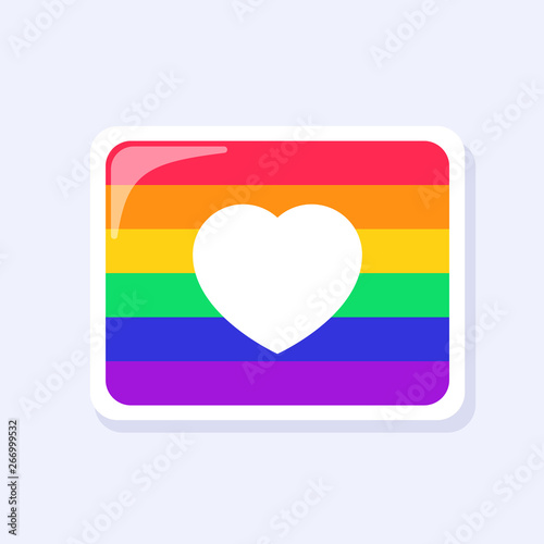 Free Download Pride Flag. LGBTQ+ related symbol in rainbow colors. Gay Pride. Raibow Community Pride Month. Love, Freedom, Support, Peace Symbol. Flat Vector Design Isolated on White Background - GFXLoad