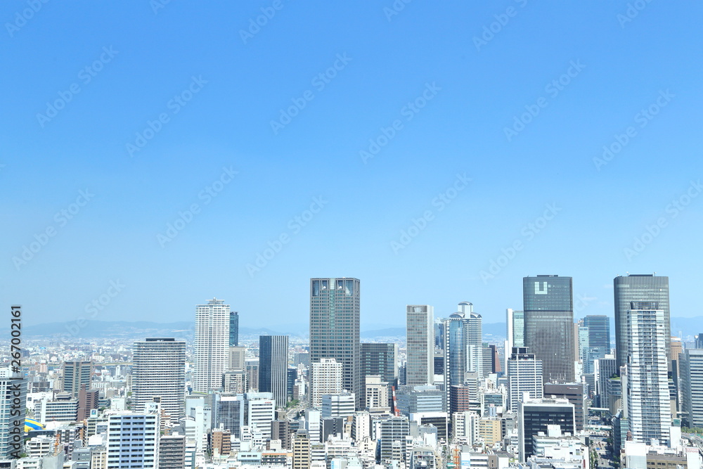 日本・大阪の都市景観　街並み, 都会, 都市, 摩天楼
