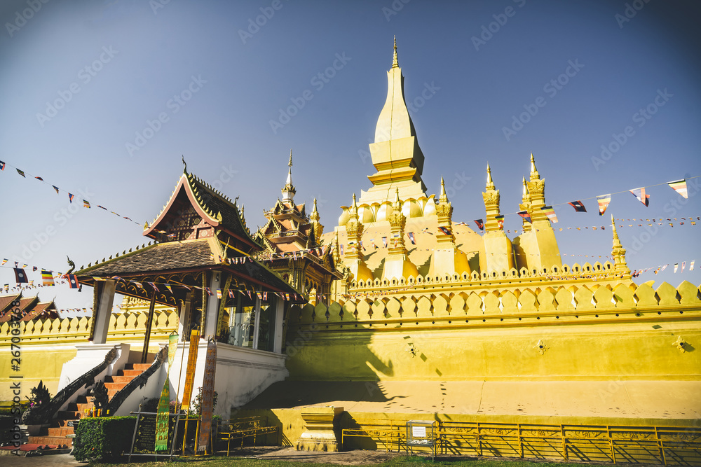 Fototapeta premium Pha That Luang, Vientiane, Laos