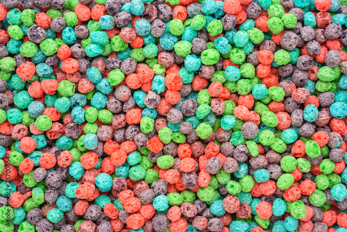 Cereal background. Colorful breakfast food