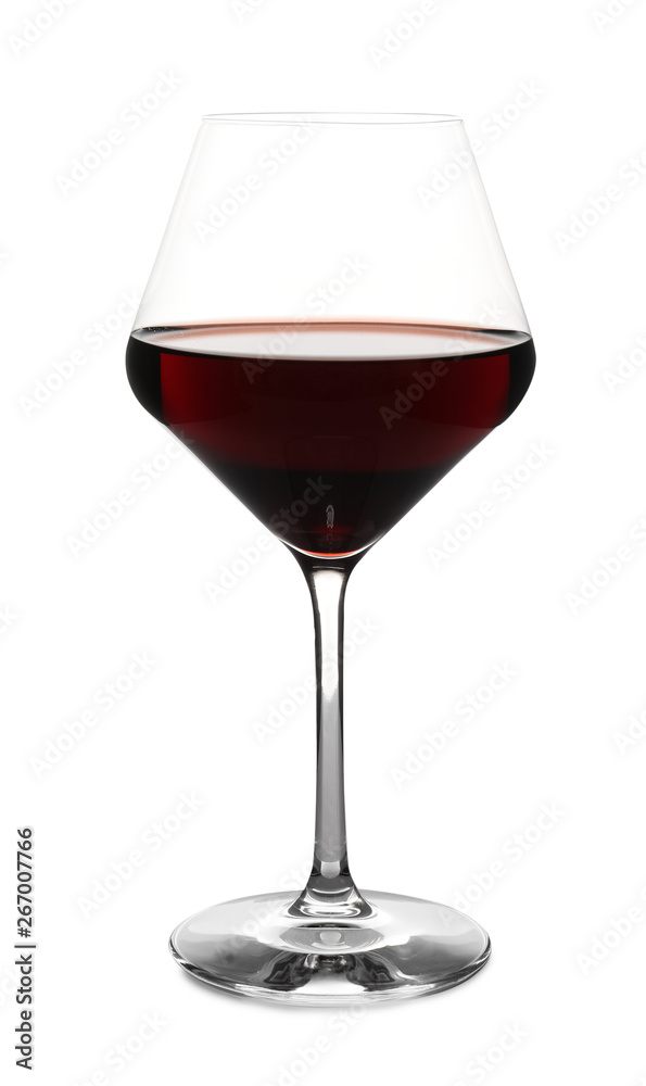 Glass of delicious expensive red wine on white background Glass of delicious expensive red wine on white background