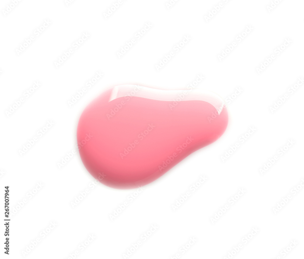 Spilled color nail polish on white background, top view Spilled color nail polish on white background, top view