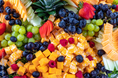 fresh fruits and berries platter