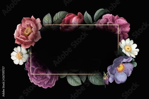 Floral framed card