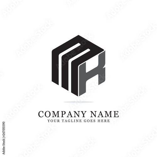 Mk initial Letter  Hexagonal Logo - clean and clever