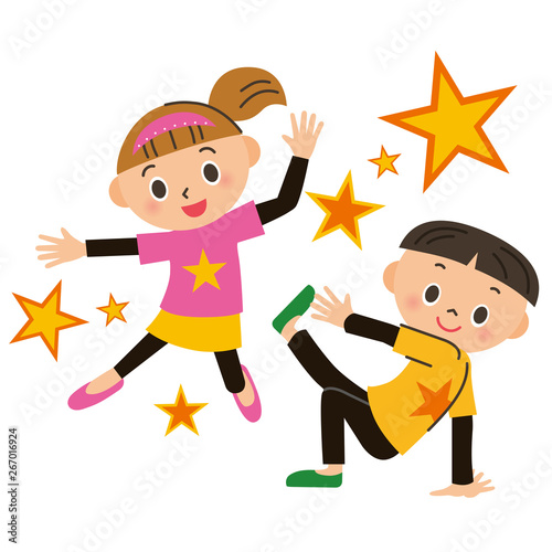 ダンスをする子供達