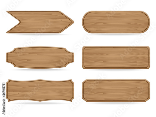 Vector shapes wooden sign board