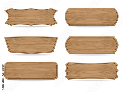 Vector shapes wooden sign board