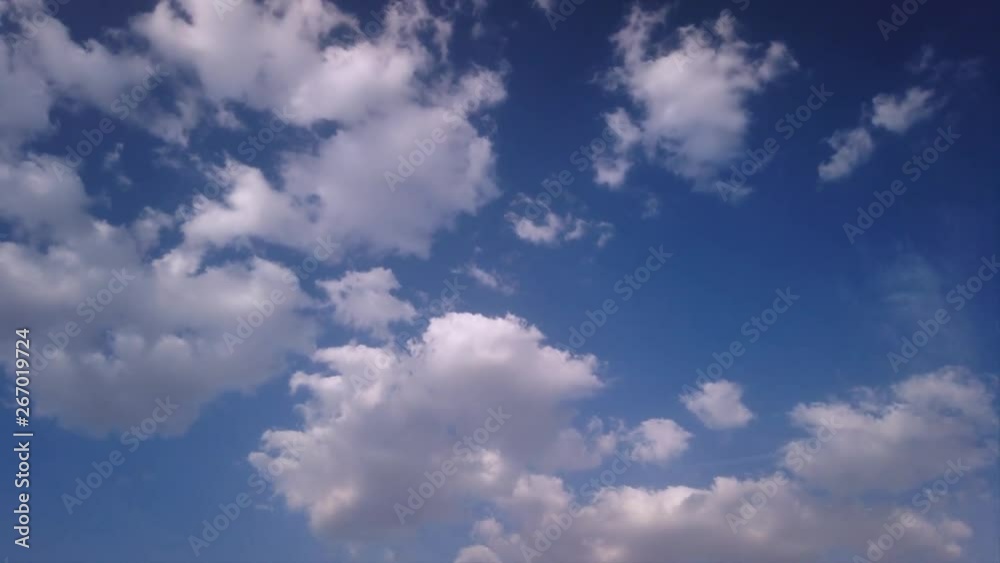 Time lapse of Blue sky with Clouds.
