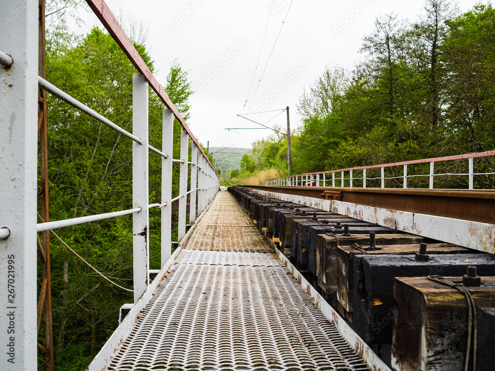 Old rusty railroad. Railway industry and transport infrastructure Old rusty railroad. Railway industry and transport infrastructure