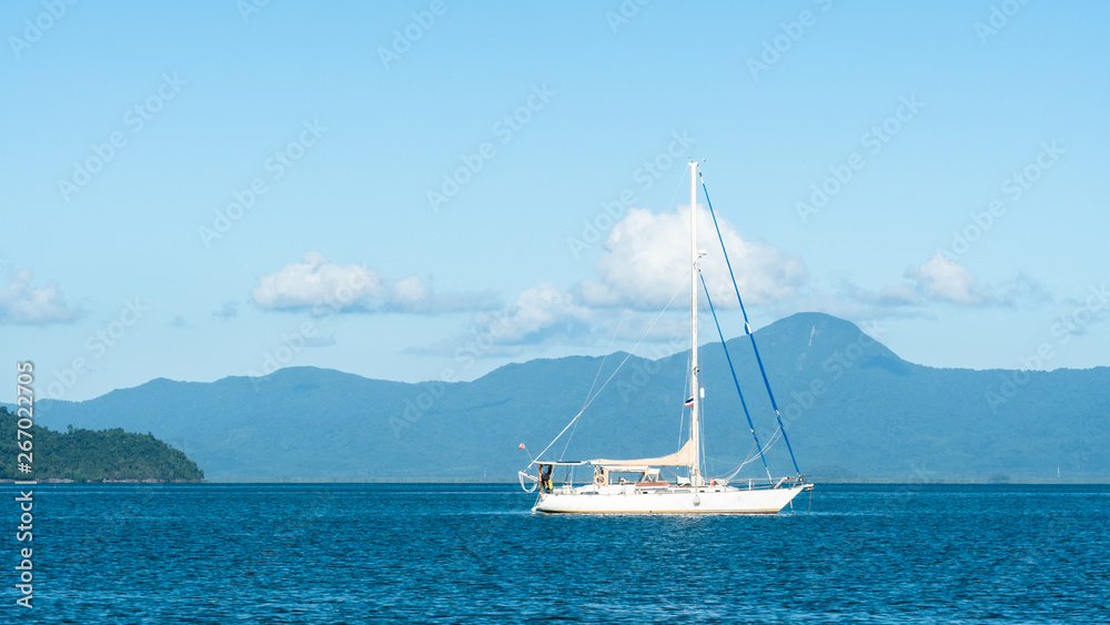 Sailboat in Andaman sea of Thailand