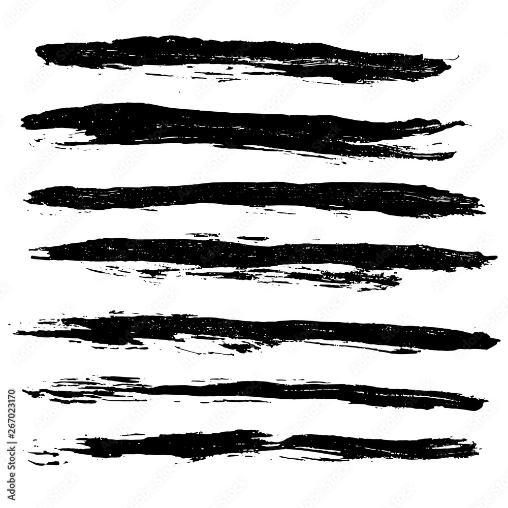 Fototapeta premium Ink vector brush strokes background. Vector illustration. Grunge texture.