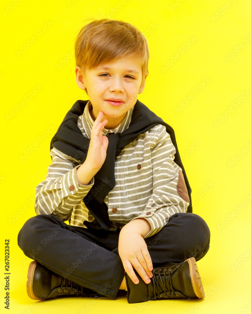 The little boy cries with tears. The little boy cries with tears.