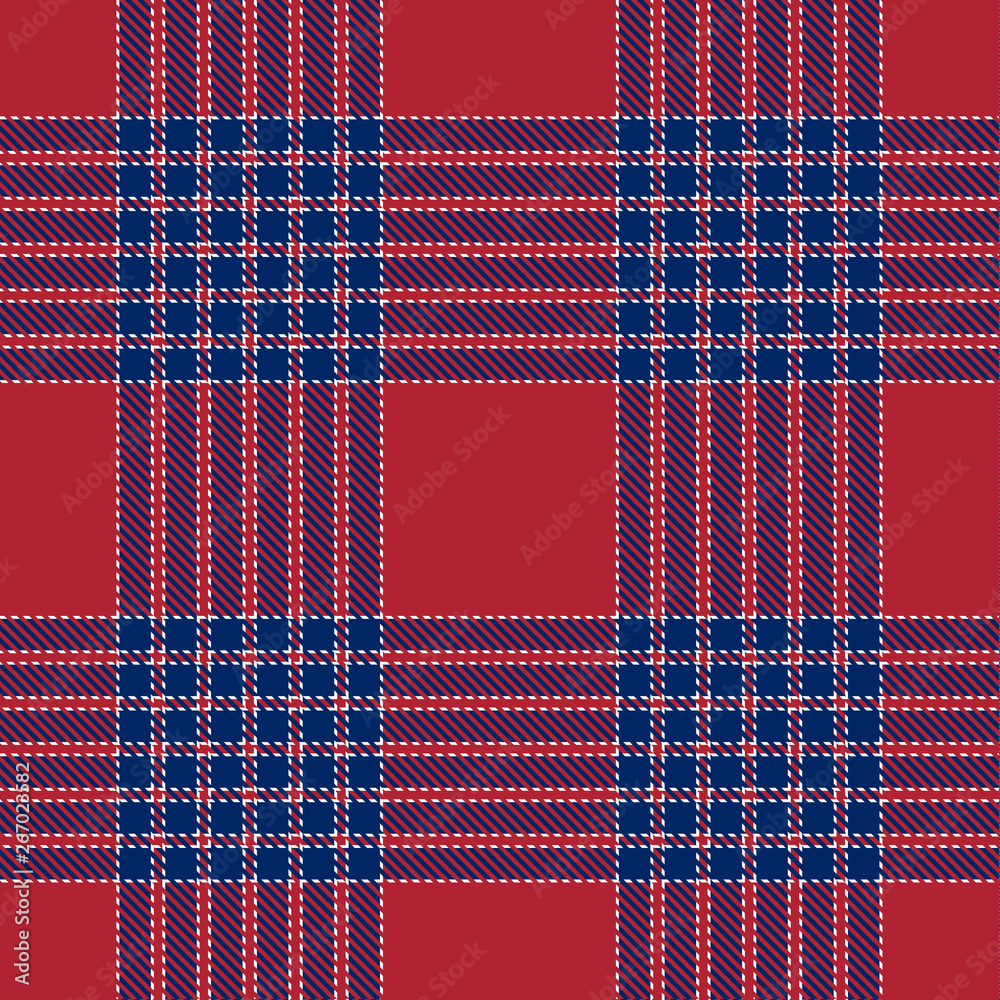 Patriotic Tartan Vector Seamless Patterns Patriotic Tartan Vector Seamless Patterns