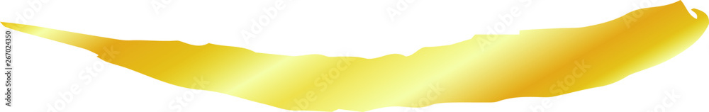 Gold Winding line drawn with a brush Gold Winding line drawn with a brush