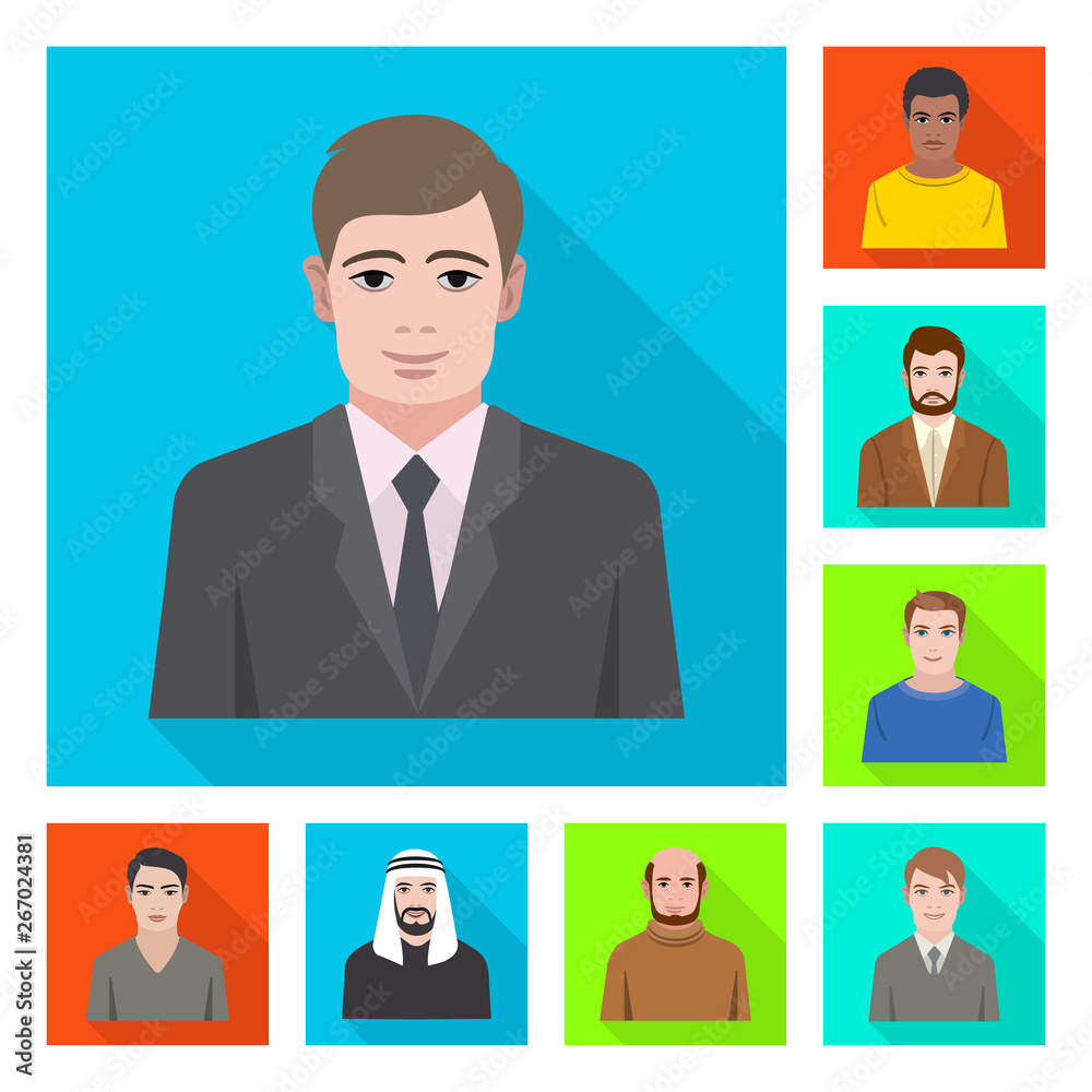Isolated object of profile and portrait symbol. Collection of profile and profession stock symbol for web. Isolated object of profile and portrait symbol. Collection of profile and profession stock symbol for web.